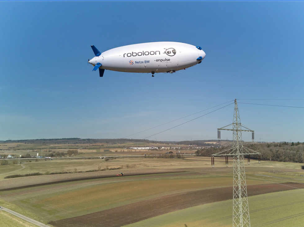 El dirigible no tripulado Roboloon logra completar su primera inspección de líneas eléctricas en Alemania