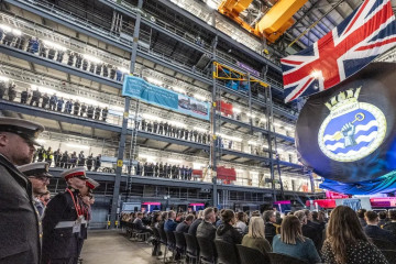 Ceremonia de puesta de quilla del submarino británico HMS Dreadnought. Foto. BAE Systems