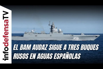 El BAM Audaz sigue a tres buques rusos del Mediterráneo al Atlántico