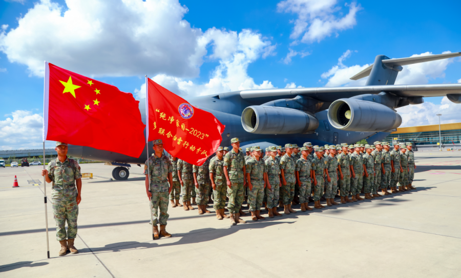 Tropas chinas participantes en una misión internacional. Foto. Ministerio de Defensa de la República Popular China