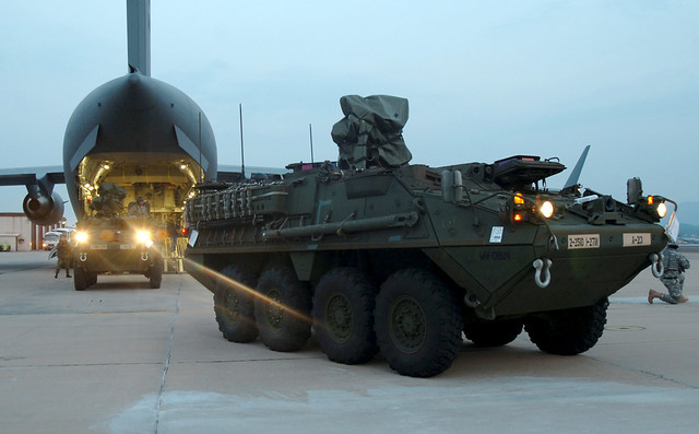 Vehículos Stryker del Ejército de Estados Unidos. Foto: US Army